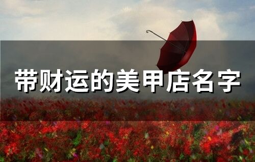 帶財(cái)運(yùn)的美甲店名字(精選113個(gè))
