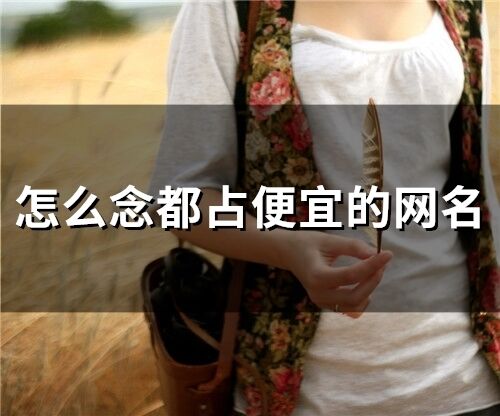 怎么念都占便宜的網名(精選165個)