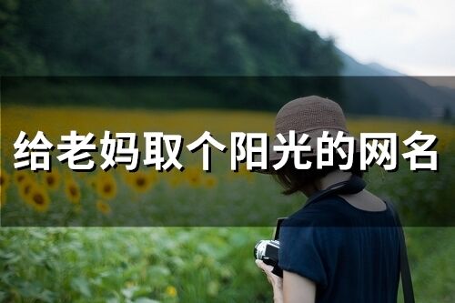 給老媽取個(gè)陽(yáng)光的網(wǎng)名(112個(gè))