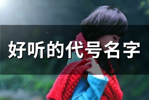 好聽的代號名字(60個)