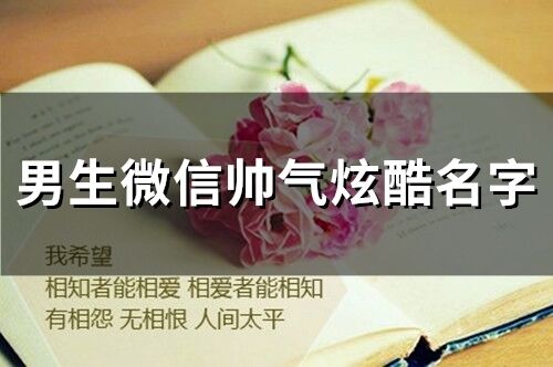 男生微信帥氣炫酷名字(精選186個)