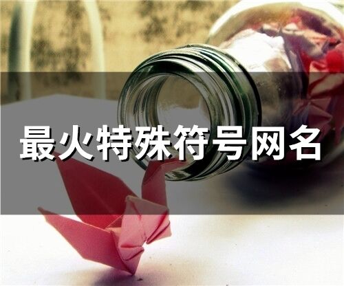 最火特殊符號網名(176個)