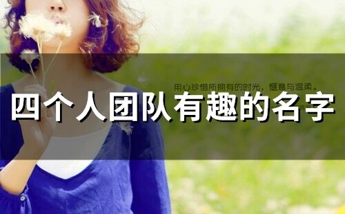 四個人團隊有趣的名字(精選132個)