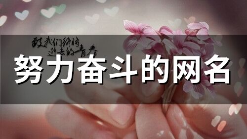 努力奮斗的網(wǎng)名(95個)