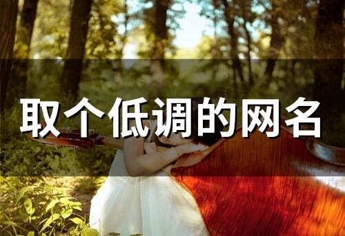取個低調的網名(精選98個)