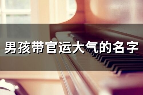 男孩帶官運(yùn)大氣的名字(精選221個)