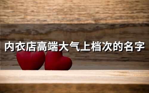 內衣店高端大氣上檔次的名字(精選281個)