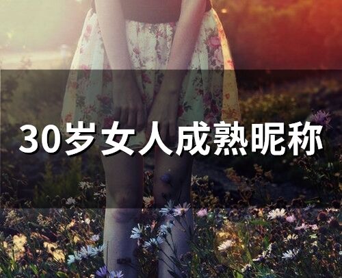 30歲女人成熟昵稱(精選85個)