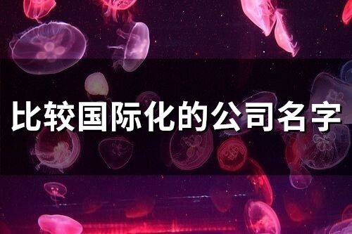 比較國際化的公司名字