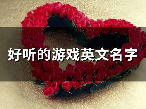 好聽的游戲英文名字 好聽的英文游戲id短一點
