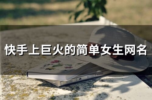 快手上巨火的簡(jiǎn)單女生網(wǎng)名
