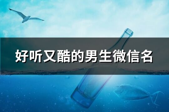 好聽又酷的男生微信名(共169個)