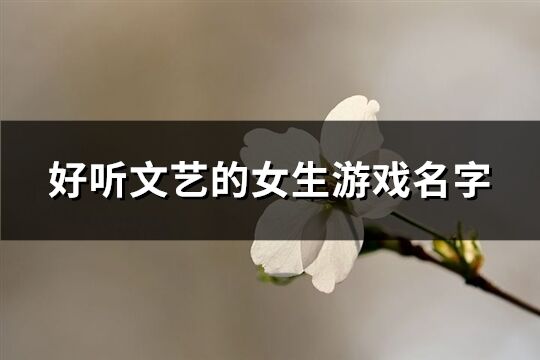 好聽文藝的女生游戲名字(279個)