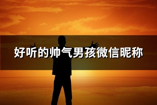 好聽的帥氣男孩微信昵稱(精選207個(gè))