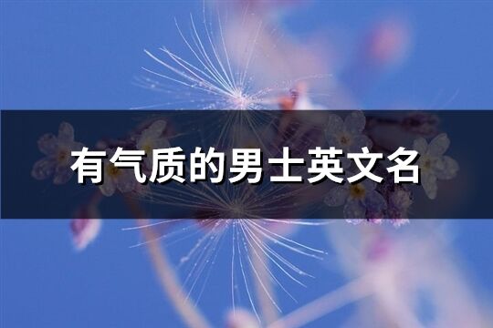 有氣質的男士英文名(131個)