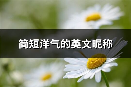 簡短洋氣的英文昵稱(精選297個(gè))