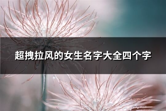 超拽拉風的女生名字大全四個字(330個)