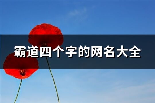 霸道四個字的網名大全(共676個)