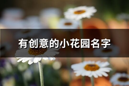 有創意的小花園名字(43個)