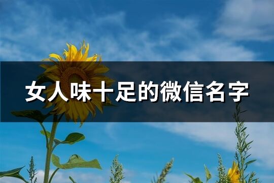 女人味十足的微信名字(676個)