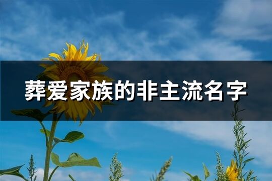 葬愛(ài)家族的非主流名字(236個(gè))