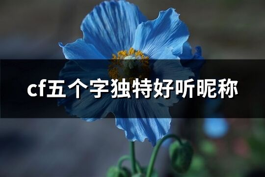 cf五個字獨特好聽昵稱(精選379個)