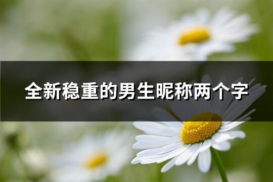 全新穩(wěn)重的男生昵稱兩個(gè)字(共454個(gè))