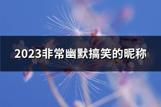 2023非常幽默搞笑的昵稱(優選174個)