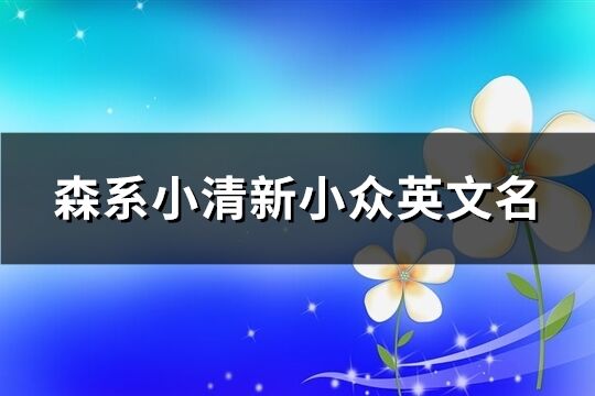 森系小清新小眾英文名(精選126個)