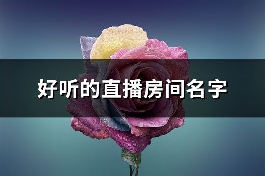 好聽的直播房間名字(共66個)