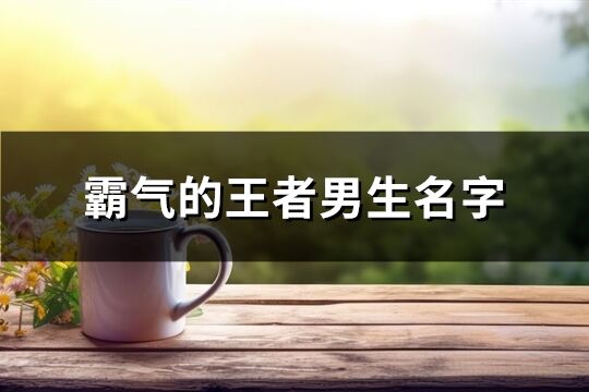霸氣的王者男生名字(355個)