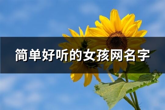 簡單好聽的女孩網名字(優選166個)