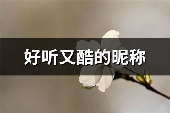 好聽又酷的昵稱(精選491個)
