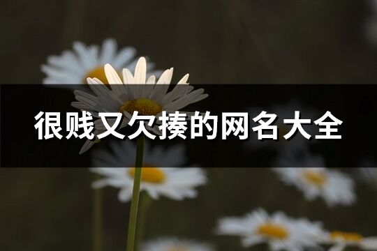 很賤又欠揍的網(wǎng)名大全(159個(gè))