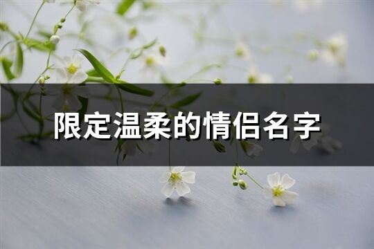 限定溫柔的情侶名字(優選173個)
