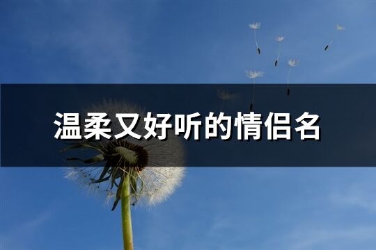 溫柔又好聽的情侶名(優選103個)