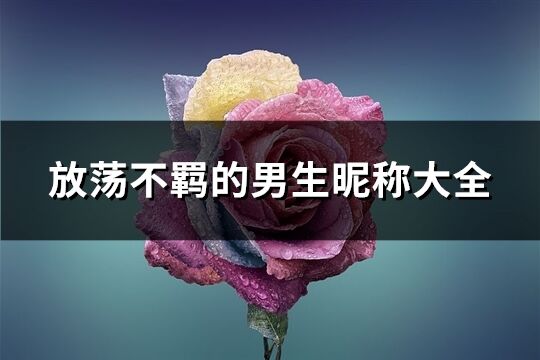 放蕩不羈的男生昵稱大全(288個)