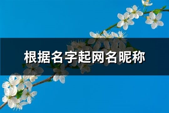 根據(jù)名字起網(wǎng)名昵稱(共145個)