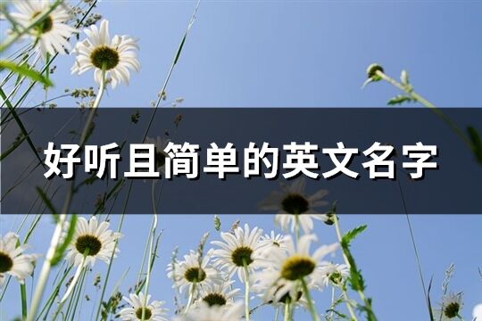 好聽(tīng)且簡(jiǎn)單的英文名字(優(yōu)選79個(gè))