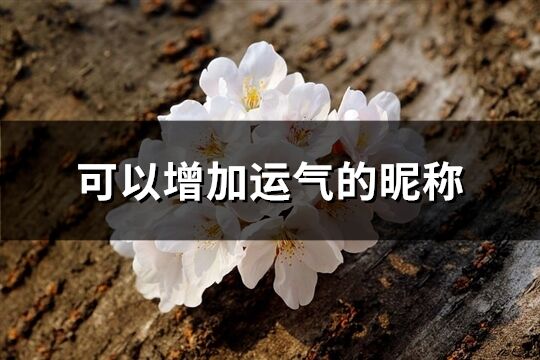 可以增加運(yùn)氣的昵稱(精選632個)
