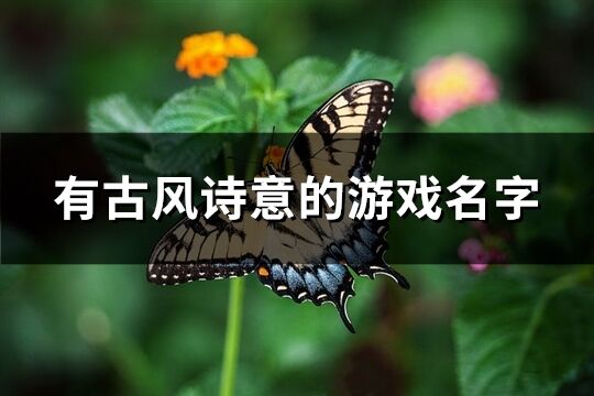 有古風詩意的游戲名字(優選984個)