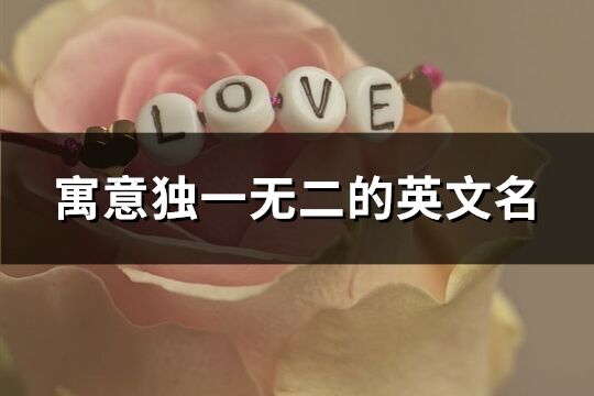 寓意獨一無二的英文名(精選183個)