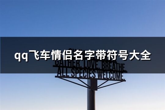 qq飛車情侶名字帶符號大全(167個)