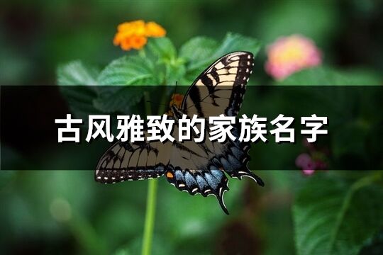 古風(fēng)雅致的家族名字(共280個)