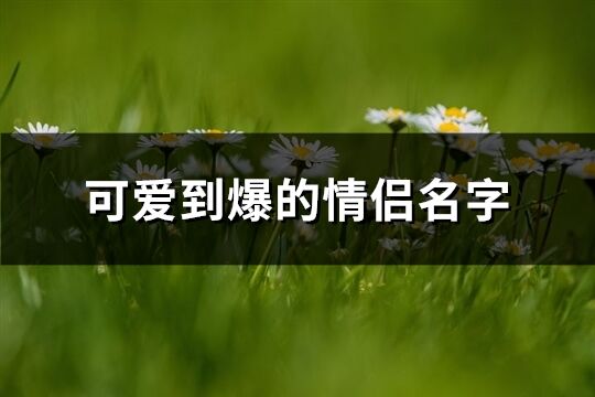 可愛到爆的情侶名字(226個)