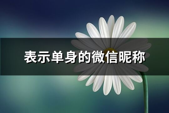 表示單身的微信昵稱(142個)