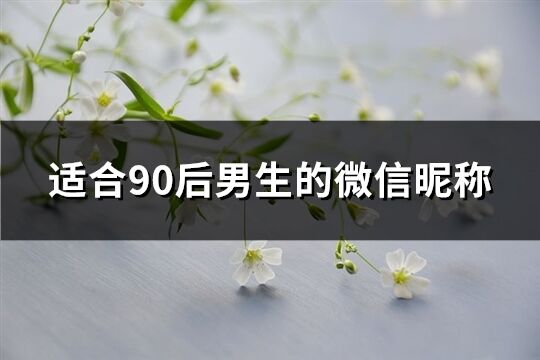 適合90后男生的微信昵稱(優選275個)