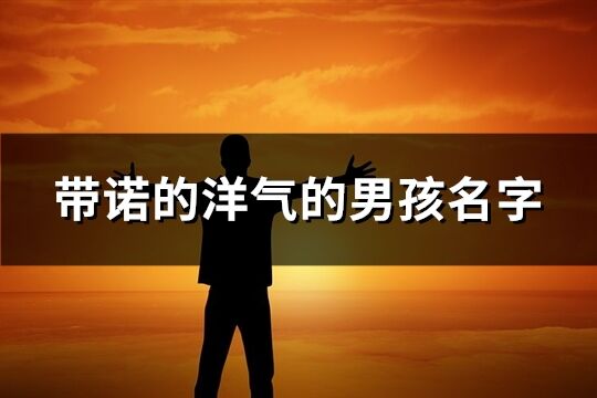 帶諾的洋氣的男孩名字(精選29個(gè))