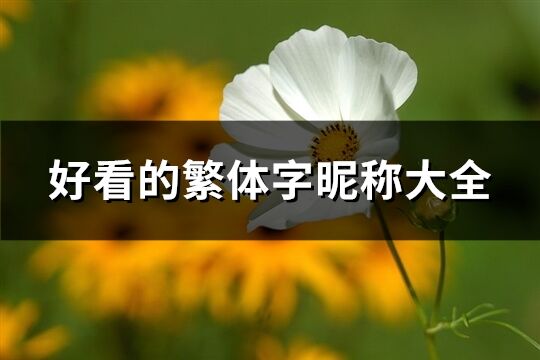好看的繁體字昵稱大全(共346個)