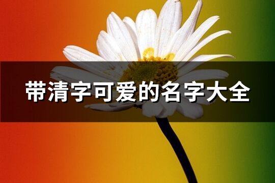 帶清字可愛的名字大全(137個)
